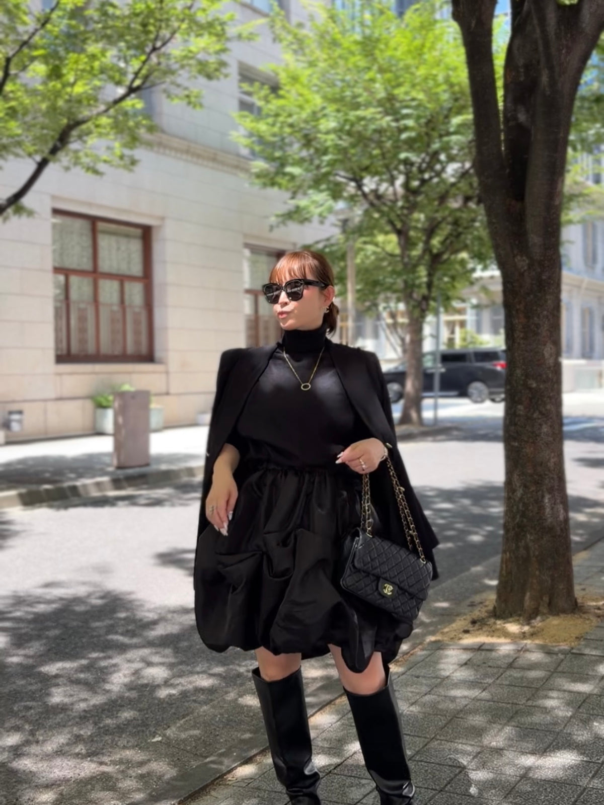 [予約] pumpkin skirt / black (11月下旬発送予定)