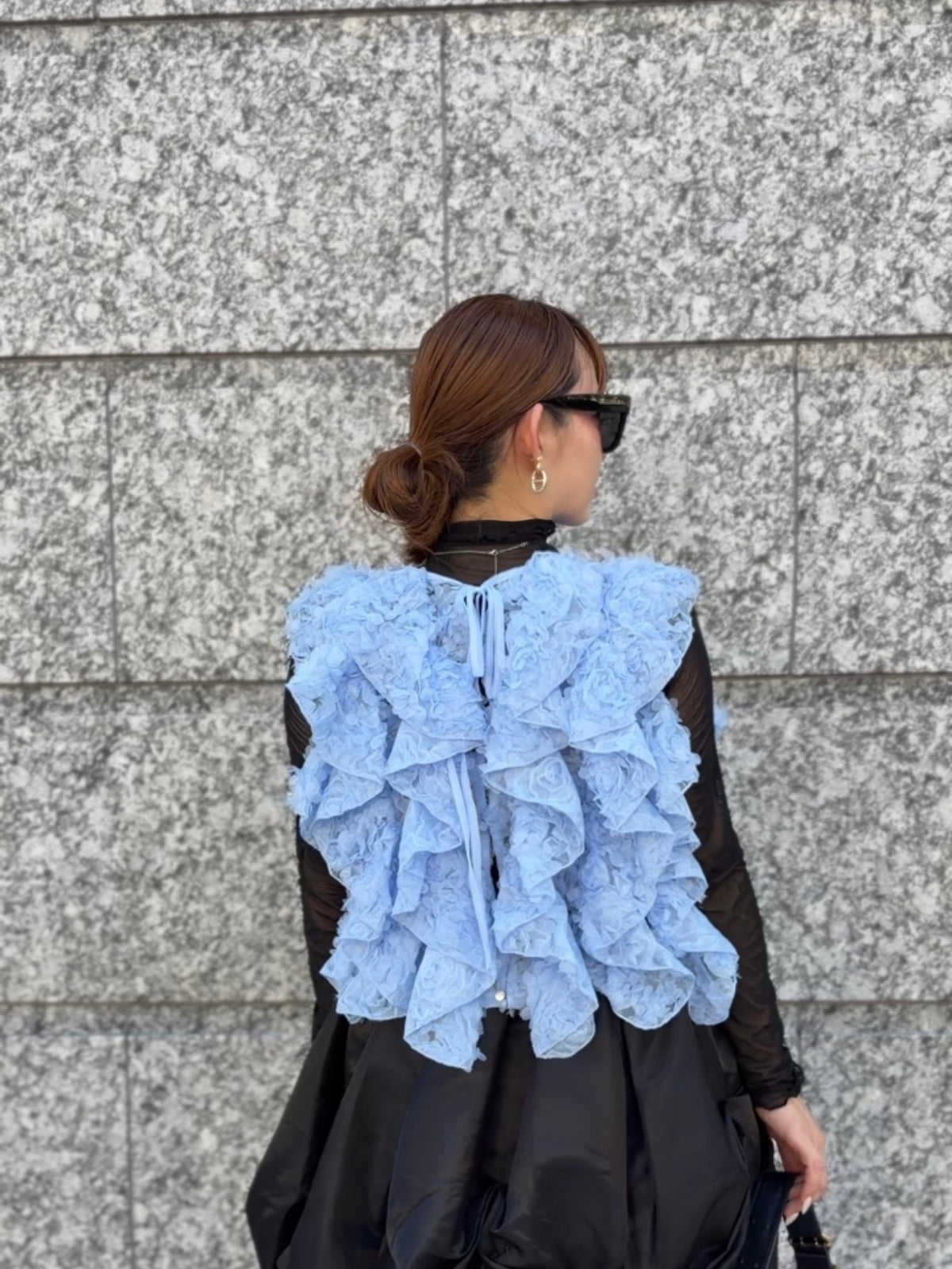 [予約] tulle gilet top / sax (11月下旬発送予定)