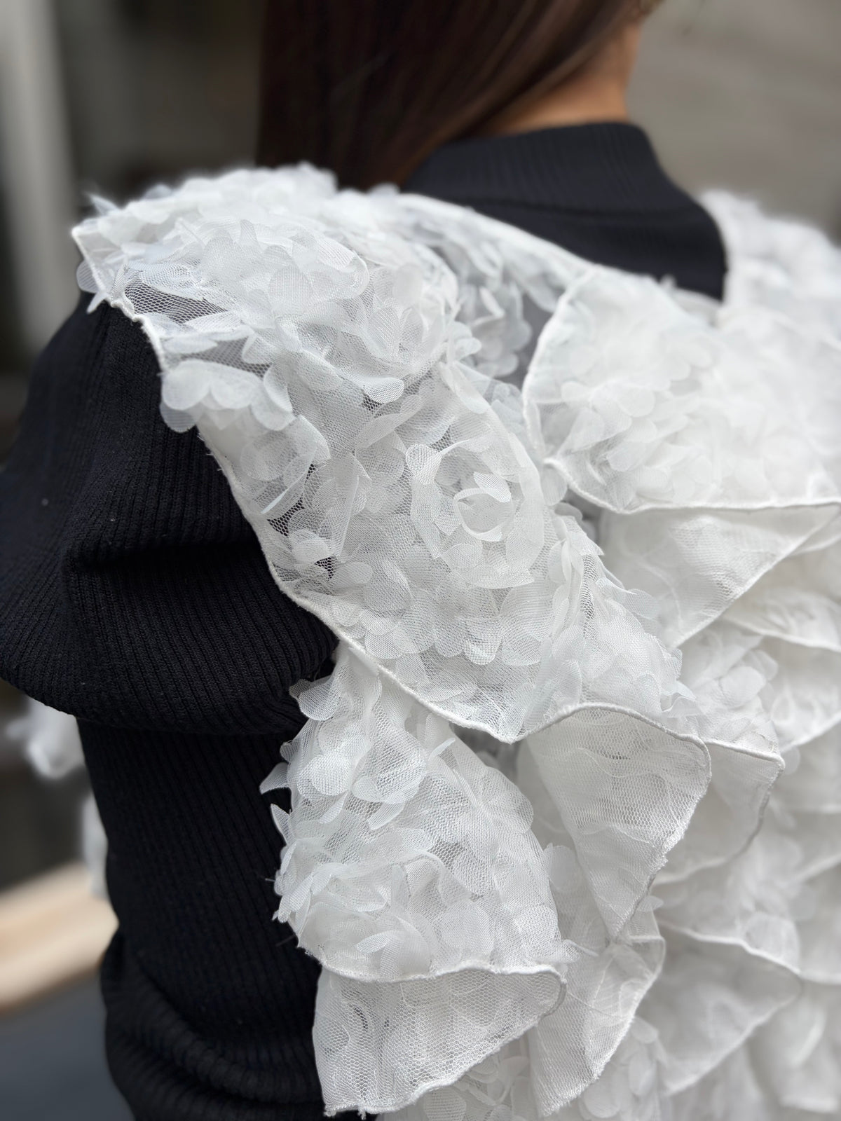 [予約] tulle gilet top / off white (11月下旬発送予定)
